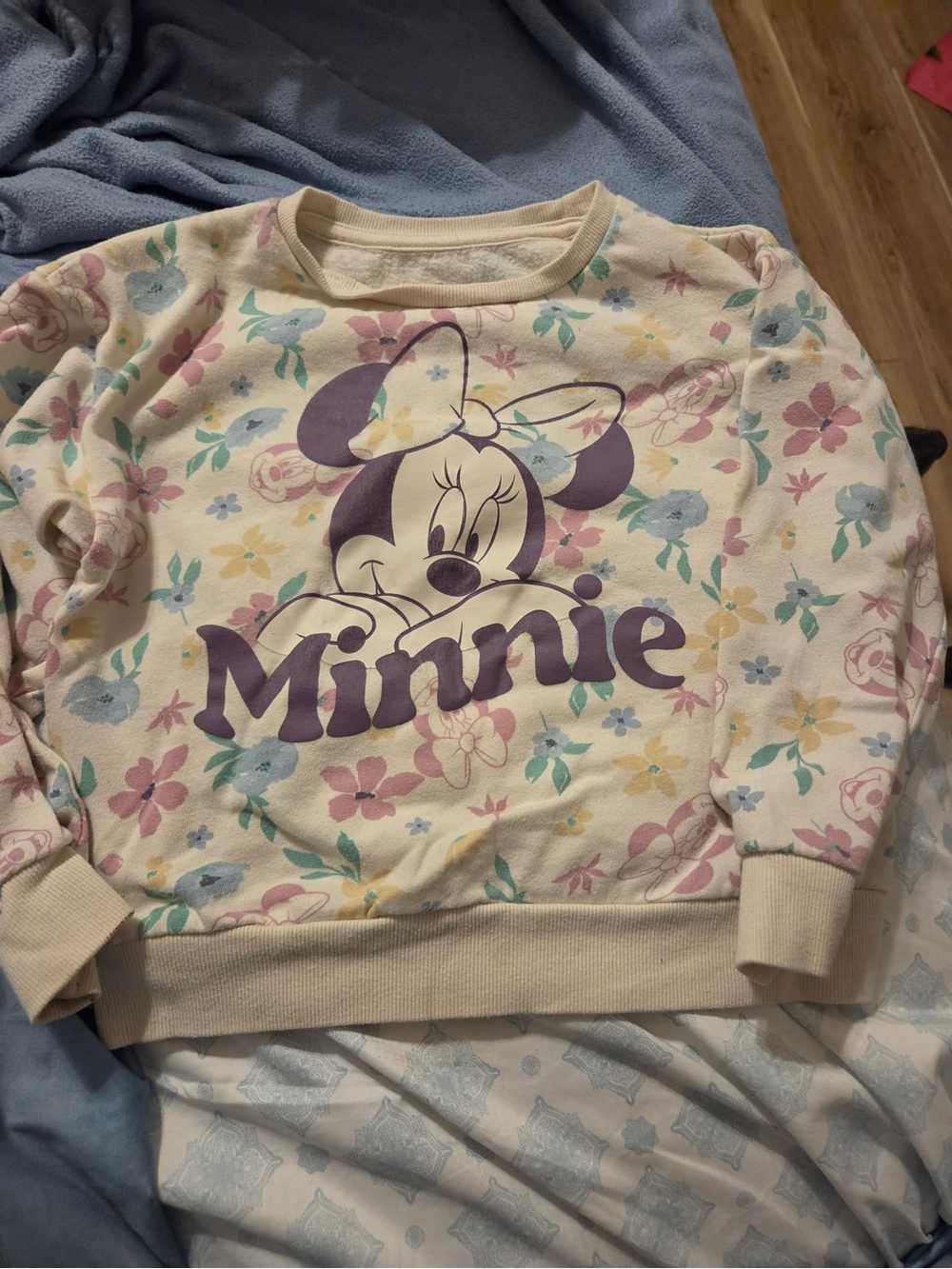 Minnie Floral Cream Pullover Sweatshirt for Kids